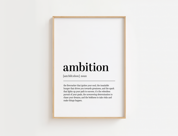 Ambition Definition Poster