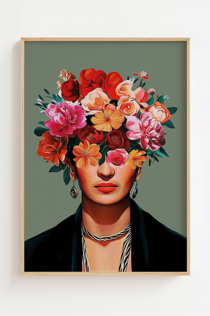Flowerhead Frida Kahlo Plakat.