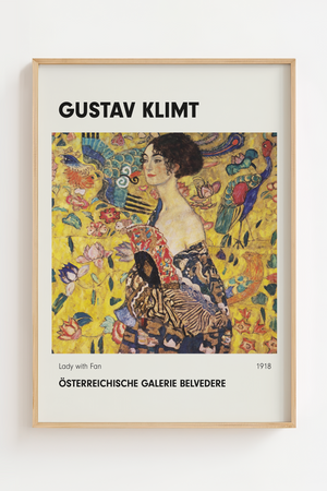 Lady with Fan – Gustav Klimt Plakat