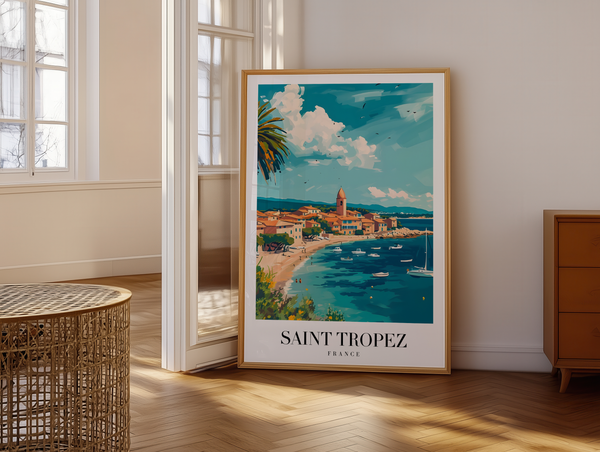 Saint Tropez Frankrig – Byplakat med Rivieraens charme | Fra 99,-