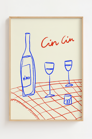Vino Cin Cin Plakat