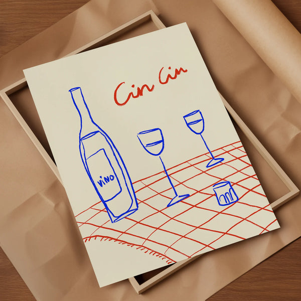 Vino Cin Cin Plakat