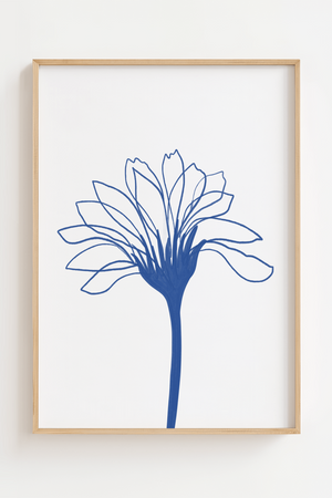 Blå Blomst Plakat