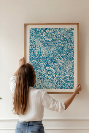 Blåt kunsttryk Plakat