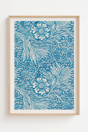 Blåt kunsttryk Plakat