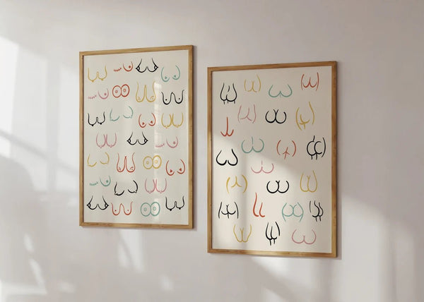 Body Positive Titties Plakat - Fejr Selvaccept & Positiv Kroppsholdning