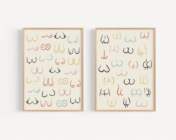 Body Positive Titties Plakat - Fejr Selvaccept & Positiv Kroppsholdning