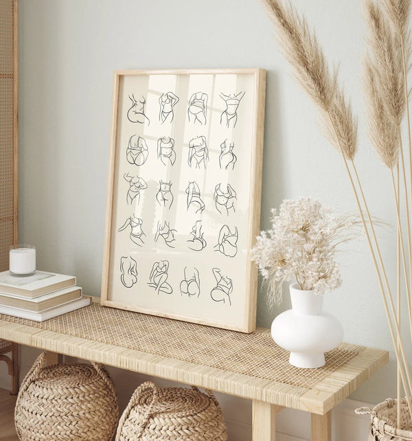 Body Positivity - Line art Plakat