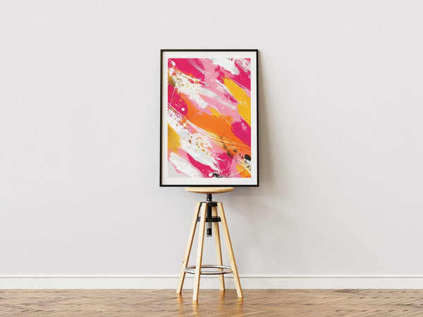 Clash - Pink Plakat | Moderne & Grafisk Kunst