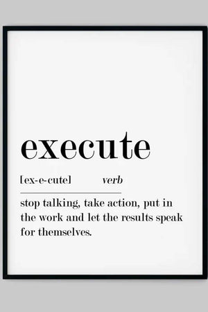 Citatplakater - Execute Definition Ellens Shop