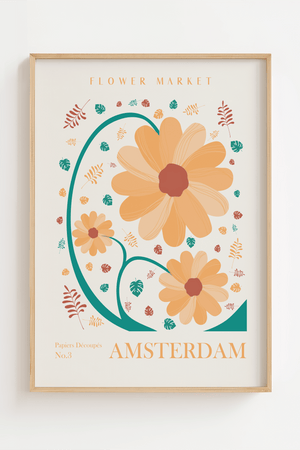 Flower Market Amsterdam No.3 Plakat