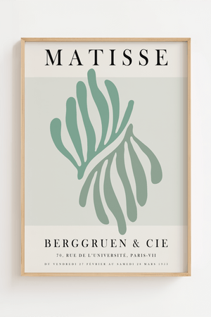 Forms Green Curves Plakat | Moderne Kunst i Grønne Nuancer