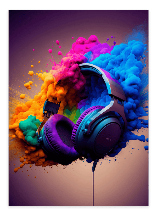 Gamer Headset Explosion - Gaming Plakat | Fed Plakat til Gamere