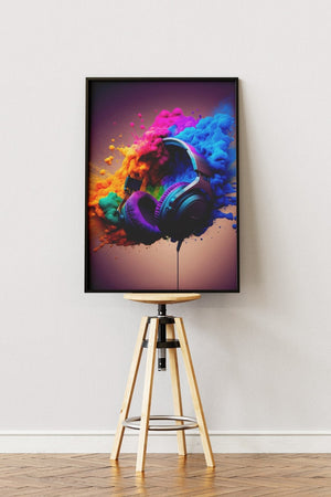 Gamer Headset Explosion - Gaming Plakat | Fed Plakat til Gamere