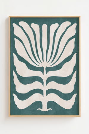 Grøn Sommerblomst Plakat