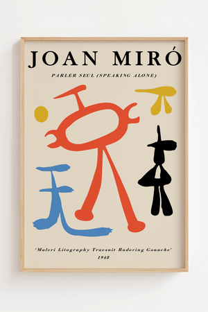 Joan Miro Speaking Alone Plakat
