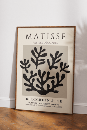 La Fleur Black - Matisse Plakat | Elegant & Tidløs Kunst