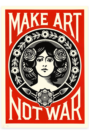 Make Art Not War Plakat