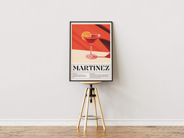 Martinez Cocktail Poster