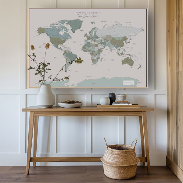 Modern World Map Poster
