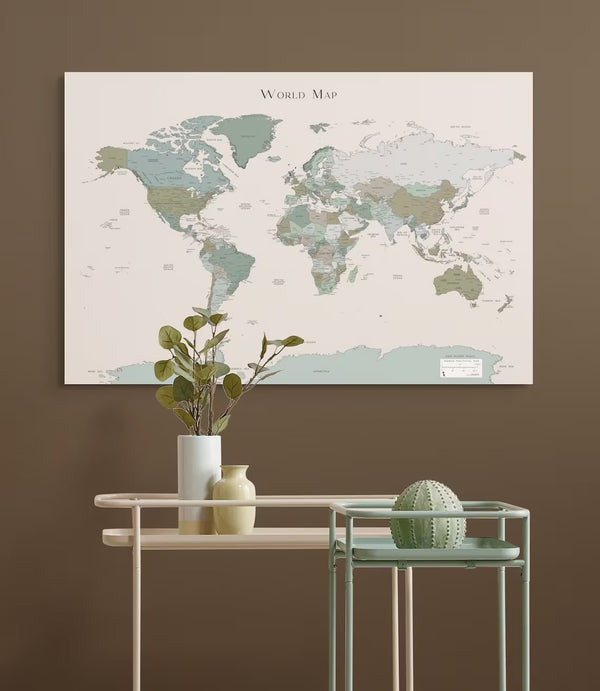 Modern World Map Poster