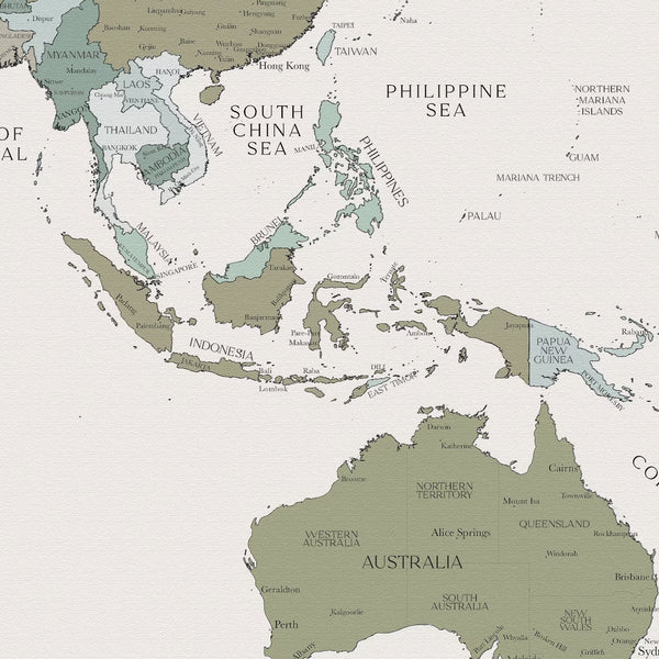 Modern World Map Poster