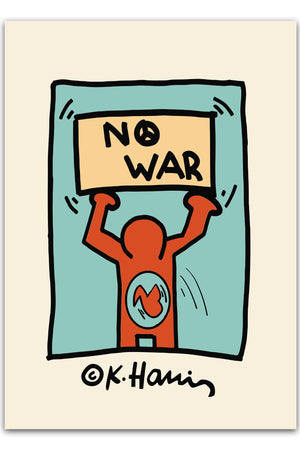 No War - Keith Haring Plakat | Kunstplakater til hjemmet