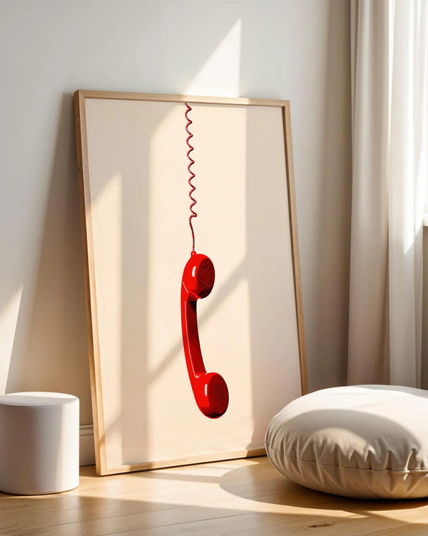 Red Telephone – Retro Poster