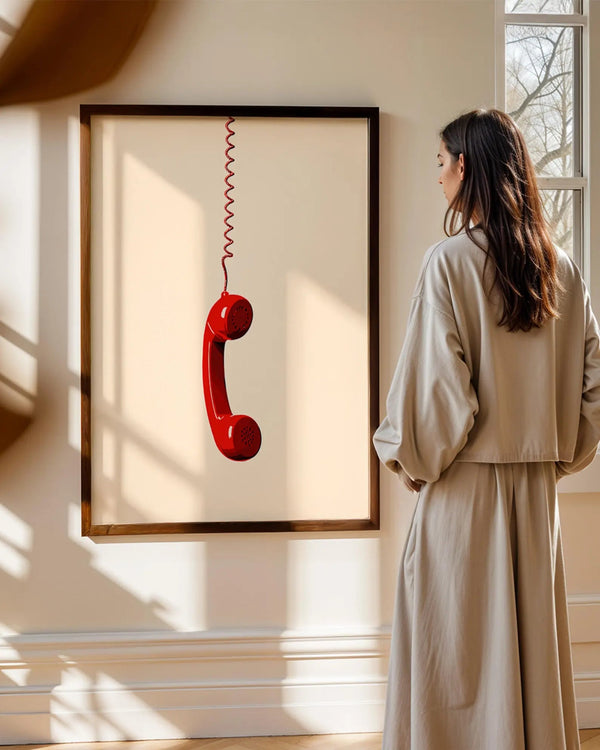 Red Telephone – Retro Poster
