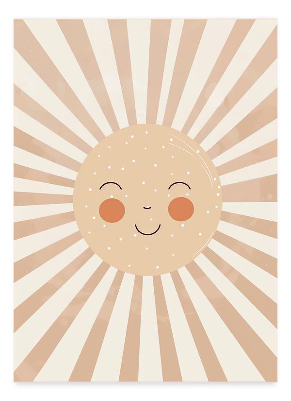 Smiling Sun - Børneplakat | Solrig & Hyggelig Vægkunst