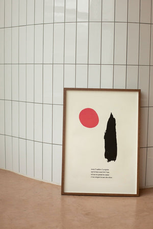 Tristan Tzara Poetry - Joan Miró plakat med surrealistisk design til kunstneriske hjem