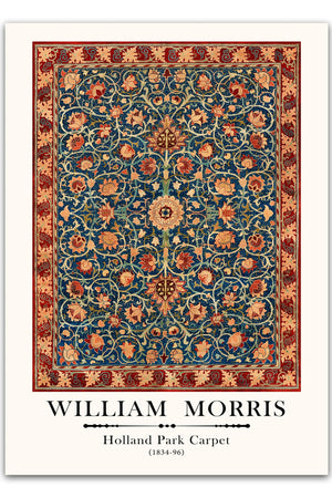 William Morris Plakat | "Holland Park Carpet" Rød Plakat