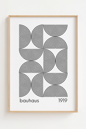 Bauhaus Black Circles Plakat