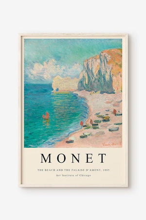 The Beach And The Falaise - Claude Monet Plakat