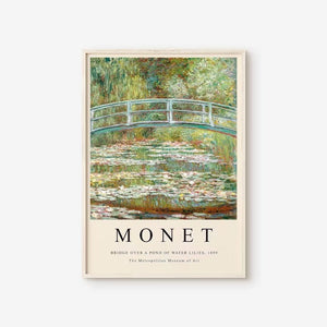 Bridge over a pond of water Lilies - Claude Monet Plakat