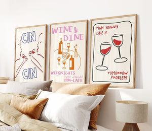 That Sounds Like a Wine Problem – Sjov Vin Plakat til Dit Hjem
