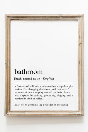Bathroom Definition Plakat