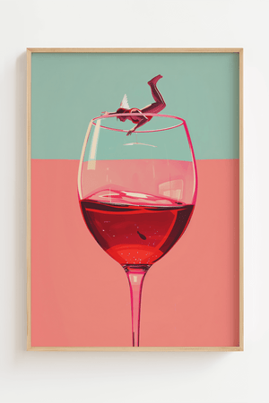 Bring en luftig og fortryllende stemning til dit rum med vores smukke 'Rosé Angel' plakat.