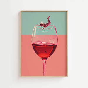 Bring en luftig og fortryllende stemning til dit rum med vores smukke 'Rosé Angel' plakat.