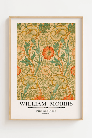 William Morris - Pink & Rose Plakat