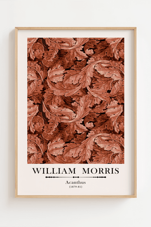 William Morris - Acanthus Rød Plakat