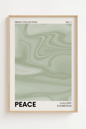 Grøn "Peace" Plakat