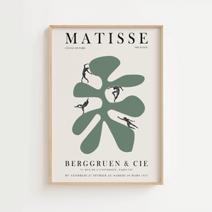 Samedi 28 Mars – Matisse Plakat | Grøn Moderne Kunstplakat

