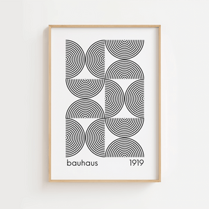 Bauhaus Black Circles Plakat