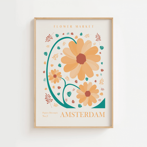 Flower Market Amsterdam No.3 Plakat