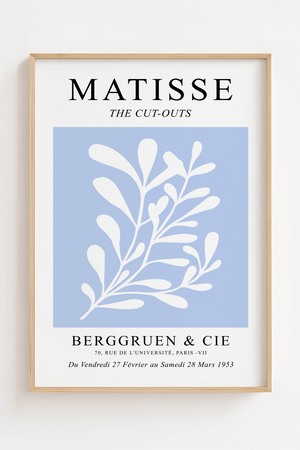 Lyseblå Flower – Matisse Plakat
