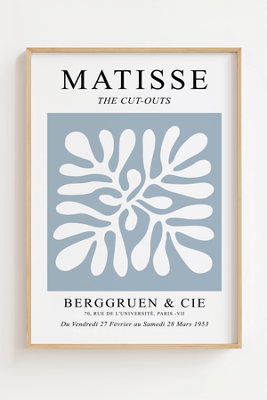 Blå Cut Outs Matisse Plakat