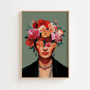 Flowerhead Frida Kahlo Plakat.
