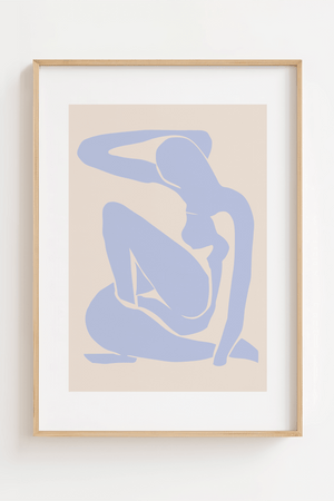 Blue Madame – Matisse Plakat | Elegant Kvindemotiv i Blå