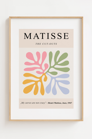 Farverig Curves - Matisse Plakat